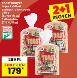 Interspar Vita toast kenyér ajánlat
