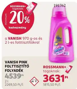 Rossmann Vanish pink folttisztító folyadék ajánlat