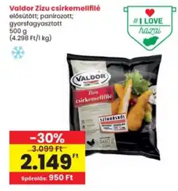 Interspar Valdor csirkemellfilé ajánlat