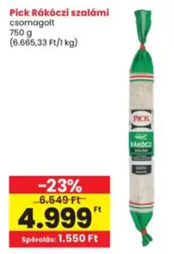 Interspar Pick rákóczi szalámi ajánlat