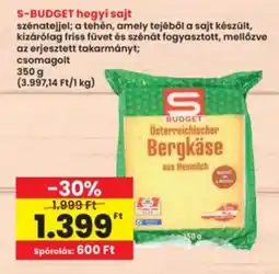Interspar S budget hegyi sajt ajánlat