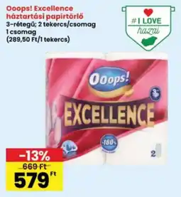 Interspar Ooops! excellence háztartási papírtörlő ajánlat