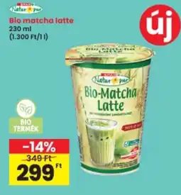 Interspar Natur pur bio matcha latte ajánlat