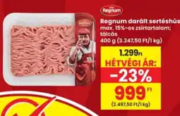 Interspar Regnum darált sertéshús ajánlat
