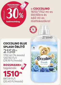 Rossmann Coccolino öblítő ajánlat
