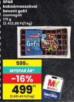 Interspar spar kakaómasszával bevont gofri ajánlat