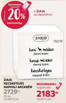 Rossmann ziaja denný krém ajánlat
