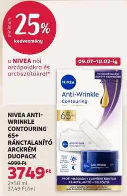 Rossmann nivea anti-wrinkle contouring 65+ ajánlat