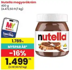 Spar Nutella mogyorókrém ajánlat