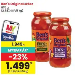 Spar Ben's Original szósz ajánlat