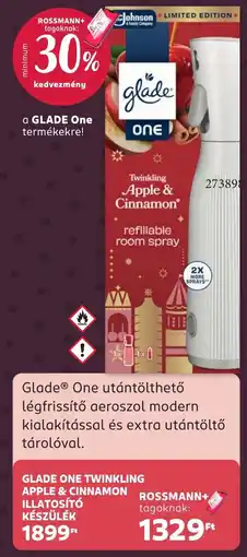 Rossmann glade one utántölthető légréssítő aeroszol ajánlat