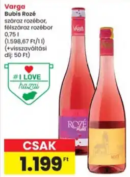 Interspar Varga rozé ajánlat