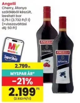 Interspar angelli szőlőléből készült bor ajánlat