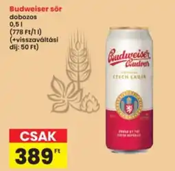 Interspar Budweiser sör ajánlat