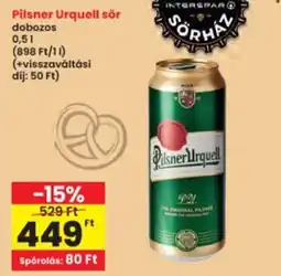 Interspar Pilsner Urquell sor ajánlat