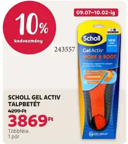 Rossmann Scholl gel activ talpbetét ajánlat