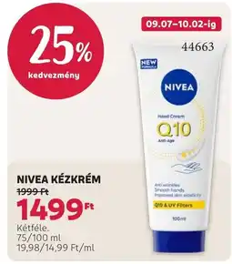 Rossmann Nivea kézkrém ajánlat