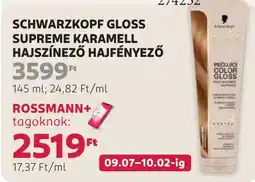 Rossmann Schwarzkopf gloss supreme karamell ajánlat
