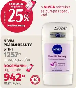 Rossmann nivea pearl & beauty stift ajánlat