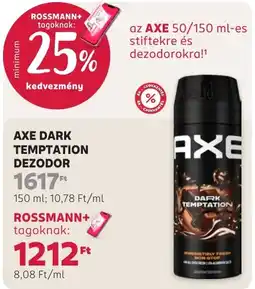 Rossmann axe deodorant ajánlat