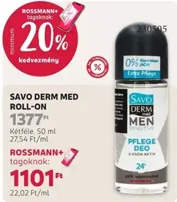 Rossmann Savo derm med roll-on ajánlat
