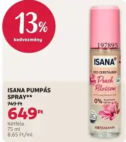 Rossmann Isana pumpás spray ajánlat