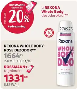 Rossmann rexona whole body deodor ajánlat