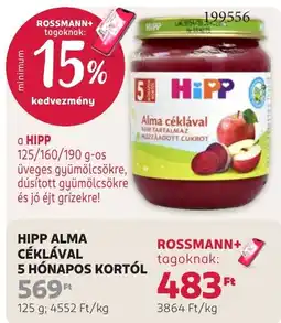 Rossmann Hipp alma céklával ajánlat