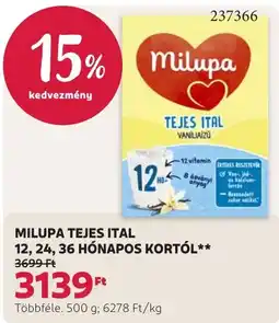 Rossmann Milupa tejes ital ajánlat