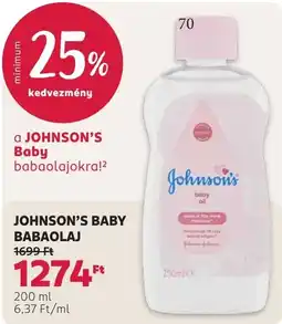 Rossmann Johnson's baby babaolaj ajánlat