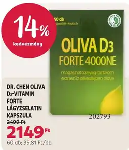 Rossmann Dr. Chen oliva d3-vitamin forte lágyzselatin kapszula ajánlat