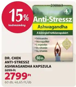 Rossmann Dr. Chen anti-stressz ashwagandha kapszula ajánlat