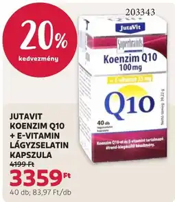 Rossmann Jutavit koenzim q10 + e-vitamin lágyzselatin kapszula ajánlat