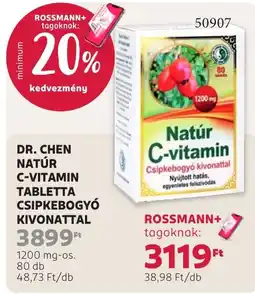 Rossmann Dr. Chen natúr c-vitamin tabletta ajánlat