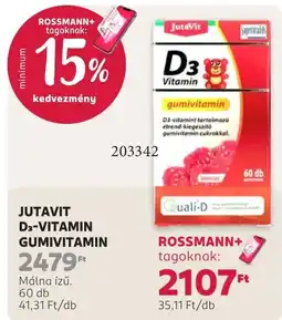Rossmann Jutavit d3-vitamin gumivitamin ajánlat