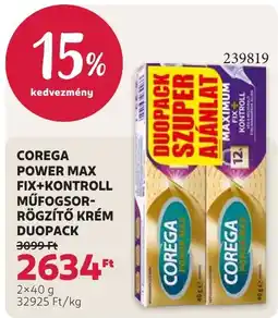 Rossmann Corega power max fix+kontroll műfogsor-rögzítő krém ajánlat