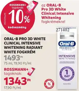Rossmann oral-b pro 3d white clinical intensive whitening radiant white fogkrém ajánlat