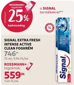 Rossmann signal extra fresh intense active clean fogkrém ajánlat