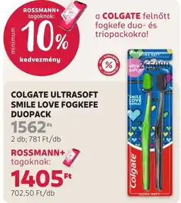 Rossmann colgate ultrasoft smile love fogkefe duopack ajánlat