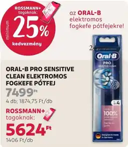 Rossmann oral-b pro sensitive clean elektromos fogkefe pótfej ajánlat