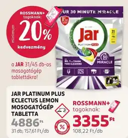 Rossmann Jar mosogatógép tabletta ajánlat
