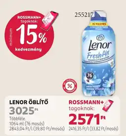 Rossmann Lenor öblítő ajánlat