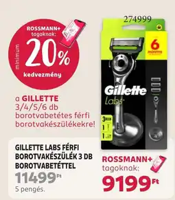 Rossmann gillette labs férfi borotvakészülék ajánlat