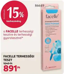 Rossmann Facelle terhességi teszt ajánlat