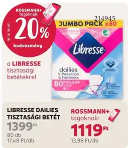 Rossmann libresse dailies tisztasági betét ajánlat