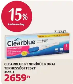 Rossmann Clearblue rendkívül korai terhességi teszt ajánlat