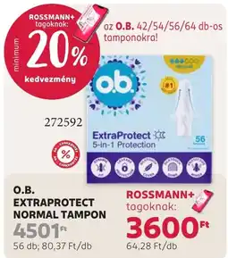 Rossmann O.B. extraprotect normal tampon ajánlat