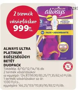 Rossmann Always ultra egészségügyi betét duopack ajánlat