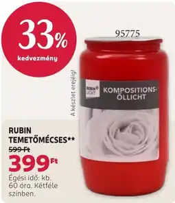 Rossmann Rubin temetőmécse ajánlat