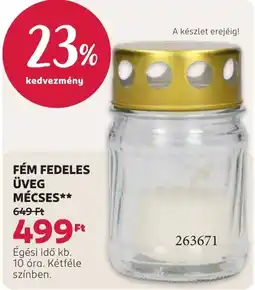 Rossmann Fém fedes üveg mécses ajánlat